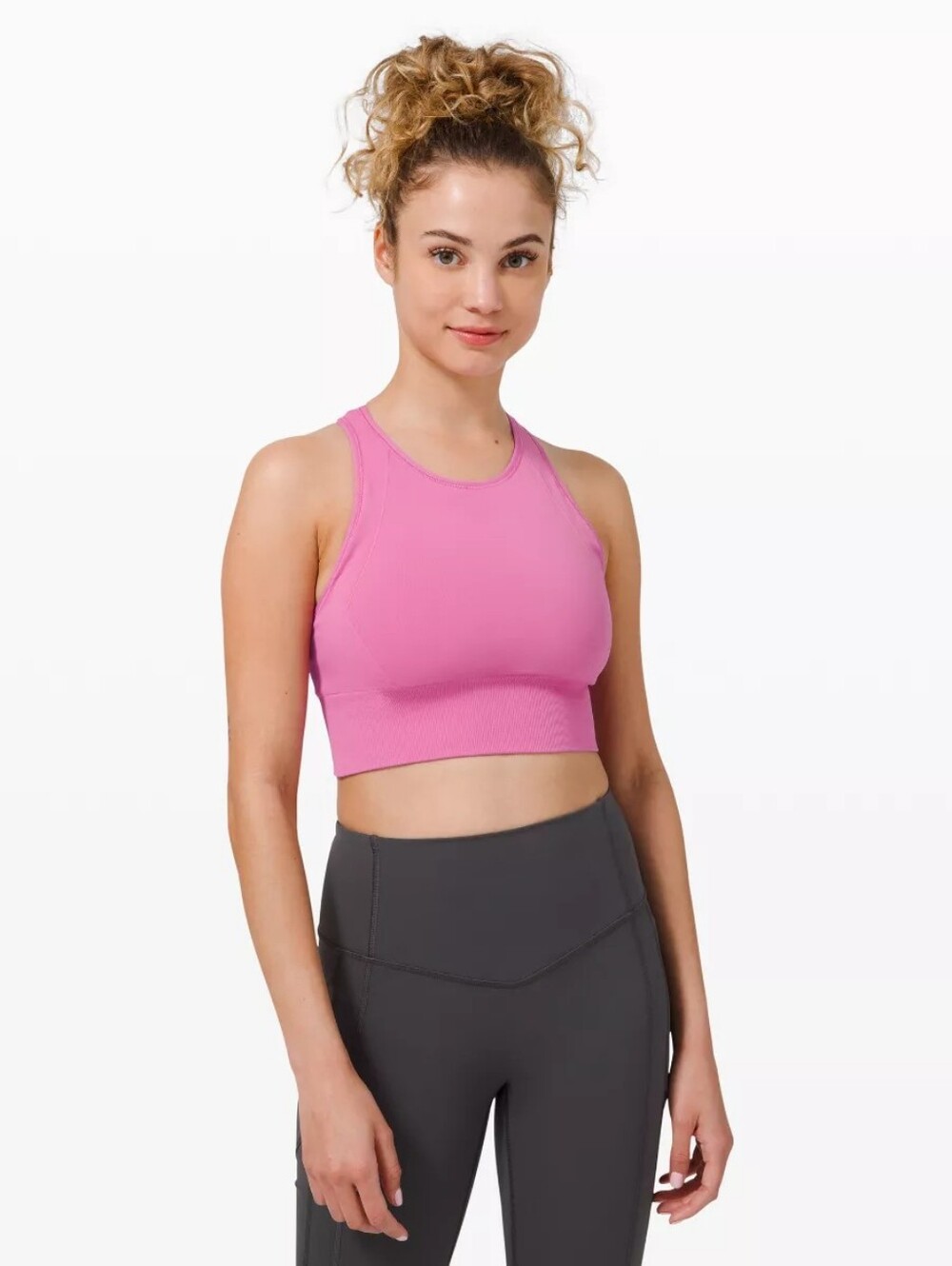 Lululemon Ebb To Train‎ Pink Sports Bra Size 6